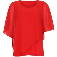 malito more than fashion Chiffonbluse malito Damen Chiffonbluse asymmetrisch 10732 Schlupfbluse Blusenshirt asymmetrisch geschnitten Einheitsgröße