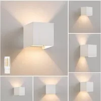ZMH LED Wandleuchte Aussen Wandlampe: Außenwandleuchte Innen Up Down Modern, G9, Mit Leuchtmittel, Warmweiß, Einstellbarer Strahl Flurlampe für Wohnzimmer
