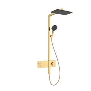 Hansgrohe Showerpipe Raindance Alive Q 210/340 2jet mit Thermostat polished gold optic , 24590990 24590990