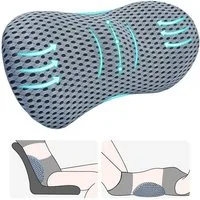 Zaewry Rückenkissen Lendenwirbelkissen, Rückenstützkissen aus Memory-Schaum, Ergonomisches Rückenkissen, für Bürostuhl und Auto, Lordosenstütze Auto & Bürostuhl, für optimale Unterstützung des unteren Rückens