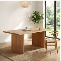HOME DELUXE Esstisch Eiche geölt – FONTAR, 180 x 90 x 75 cm hochwertiges Eichenholz, Echtholztisch, Küchentisch