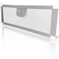 Clanmacy Bettschutzgitter Bettgitter, Bettgitter, Kinderbettgitter für Kinder, Babybettgitter (klappbar, tragbar, Kinderbettschutzgitter, Fallschutz 150-200cm), aus Metall