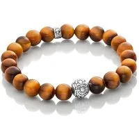 Lunavit Armband Lunavit Magnet Perlenarmband mit Tigerauge