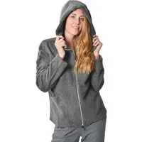M-Diamant Sweatjacke Unisex Teddy Fleecejacke mit Kapuze Winterjacke Übergangsjacke kuschelig durch weiches Teddy-Fleece