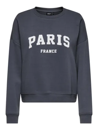 ONLY - ONLSWEAT LIFE L/S CREW O.SIZE STATE NOOS India Ink - Gr. - XL