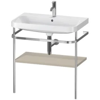 Duravit Happy D.2 Plus c-shaped Set mit Metallkonsole Taupe Seidenmatt 775x490x850 mm - HP4837O6060 HP4837O6060