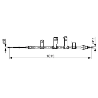 Bosch Handbremsseil hinten links Hyundai I20