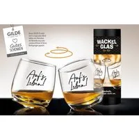 GILDE Whiskyglas Wackelglas 'Auf´s Leben!' 2er-Set 60656, Glas