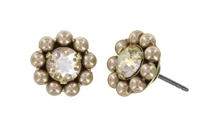 konplott - Ohrstecker - Pearl Shadow braun