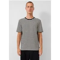 QS Kurzarmshirt T-Shirt Strukturiertes Streifenshirt