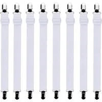 Blusmart Bettlaken-Clip Rutschfeste Befestigungsschnalle Beistellbett Befestigung (Einstellbare Bett Blatt Befestigungen Gurte, 8-tlg., Elastische Matratze Abdeckung Ecke Halter Clip), Für Bett, Matratze oder Sofa