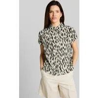 TOM TAILOR Kurzarmbluse Blusen & Shirts Loose Fit Bluse mit Leinenanteil