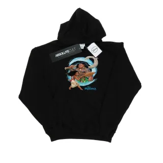 Disney - "Moana And Maui Wave" Kapuzenpullover für Mädchen (Schwarz)