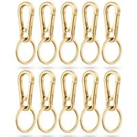 WEBBOMB Karabiner Schlüsselkarabiner robust 10 Schlüsselringe keychain Schlüsselanhänger