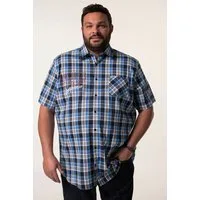Men Plus Kurzarmhemd Karohemd Halbarm Kentkragen Comfort Fit