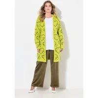 MIAMODA Strickjacke Strickjacke Classic Fit Herzmuster