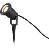TRIO Leuchten LED Gartenstrahler mit Erdspieß, 5 Meter Kabel & Stecker, LED wechselbar, Warmweiß, Außen Baum-Strahler, Beetlampe zur Garten-Beleuchtung & Wegbeleuchtung