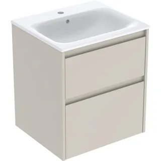 Geberit Renova Plan Set Möbelwaschtisch schmaler Rand, mit Unterschrank, zwei, 504038DB8 504038DB8