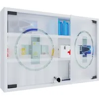 VCM Medizinschrank Medizinschrank Arzneischrank Wandregal Hustila M (1-St) VCM Medizinschrank Hustila M 40x60x10 cm Holzwerkstoff