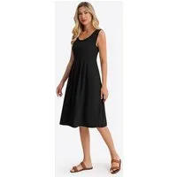 Imily Bela Midikleid Damen ärmelloses Kleid mit hohem Bund (Packung, 1-tlg., 1per-Pack) V-Ausschnitt