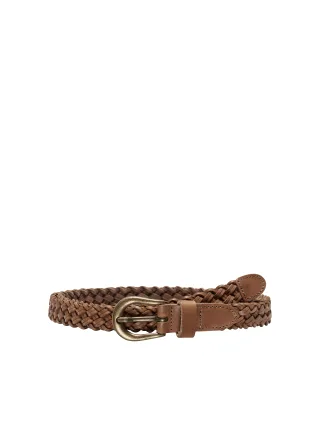 ONLY - ONLHANNA BRAIDED LEATHER JEANS BELT cognac - Gr. - 90