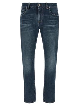 Dolce & Gabbana Blaue Baumwolljeans Denim