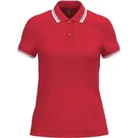 Kariban Poloshirt Polohemd für Damen mit kurzen Ärmeln und kontrastfarbenen Pa