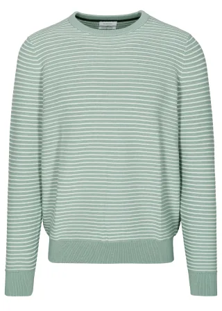 BASEFIELD - Rundhals Pullover pale sage - Gr. - L