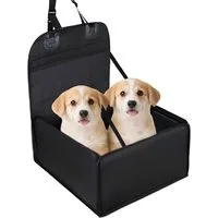 LuxusKollektion Hunde-Transportbox Hundeautositz stabil wasserdicht für Rück- und Vordersitz
