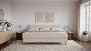 BRUNO Familienbett 240x200cm in Beige | XXL Boxspringbett Premium | mehrfach ausgezeichnet in Design & Qualität