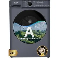 CHiQ Waschmaschine SPACE PRO CW07123863AX, 7 kg, 1200 U/min, Dampfsterilisation, 15-minütiger Schnellwaschgang