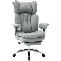 EFOMAO Bürostuhl Schreibtischstuhl, Gaming-Stuhl, Chefsessel mit Fußstütze, ergonomisch (1 St), mit 90°-135° Liegefunktion, höhenverstellbare Armlehnen
