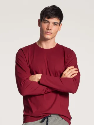 CALIDA - MEN Shirt long-sleeve rumba red - Gr. - XL