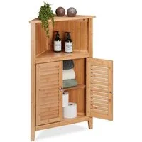 relaxdays Eckschrank aus Bambus