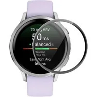 Wigento Displayschutzglas Full Cover für Garmin Venu 4 41mm 3D Schutzfolie Soft Kunststoff Rand für Garmin Venu 4 41mm, Kratzfest, Anti-Fingerprint, 3D-Design