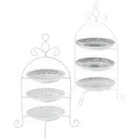BOLTZE GRUPPE GmbH Etagere Etagere Madita 3 Ebenen Glas H 37cm Ø 23cm klar
