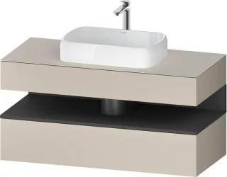 Duravit Qatego Konsolenwaschtischunterbau wandhängend Taupe Supermatt 1200x550x600 mm - QA4732049830 QA4732049830000