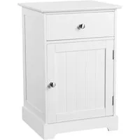 Yaheetech Nachttisch Nachtschrank 40 × 35 × 60 cm (1-St), mit 1 Schublade und 2 Fächern, Einlegeboden höhenverstellbar