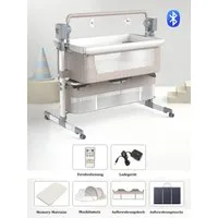 TPFFamily Beistellbett Babybett Babywiege mit Soundsystem und automatischer Wiegefunktion, Babybett Reisebett mit Soundsystem und automatischer Wiegefunktion