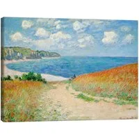 Posterlounge Wandbild Strandweg durch den Weizen bei Pourville, Claude Monet, erhältlich als Poster, Leinwandbild, Wandsticker oder Acrylglasbild