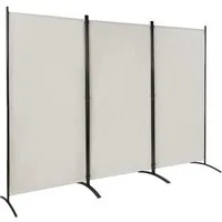 COSTWAY Paravent (3 St), mit verstellbaren Untersetzern, 260 x 183cm