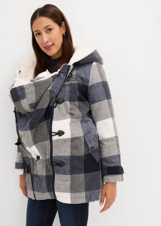 bonprix Woll-Umstandsjacke mit Teddyfutter / Tragejacke, blau, Gr.46, Gemütliche Woll-Umstandsjacke für die gesamte Schwangerschaft und danach. Der Baby-Einsatz dient nur zum Schutz bei Wind und Wetter, nicht als Tragefunktion!
