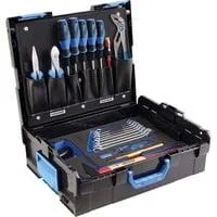 Azubi-Sortiment in L-BOXX 136, 23-teilig, Werkzeug-Set schwarz/blau, inkl. Säge, Zangen, Spannungsprüfer