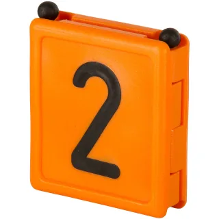 Kerbl Halsbandnummer DUO, 1-stellig 6er Pack orange - 209422