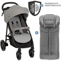 Graco Kinder-Buggy Eezefold DLX - Lunar, Reisebuggy, Sportwagen mit Einhand-Faltmechanismus, Fußsack & Zubehör