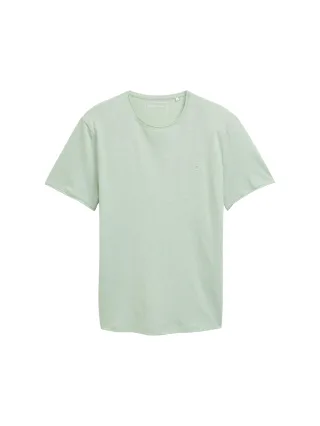 Denim Tom Tailor - T-Shirt in Melange Optik fresh mint green - Gr. - M