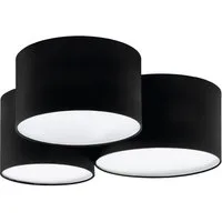 EGLO Deckenleuchte PASTORE, ohne Leuchtmittel, Leuchtmittel wechselbar, Wohnzimmer, Esszimmer, Schlafzimmer, Textilschirme, 61x49,5x25,5cm