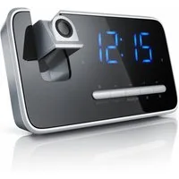 Brandson Radiowecker Radiowecker mit Projektion, 4,7" LED-Display Digitalwecker, FM Radio Anzeige an Wand & Decke, 180° schwenkbar, mehrere Weckmodi