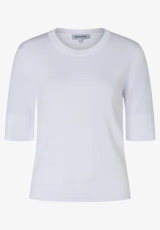 MORE & MORE - Feinstrick-Pullover weiß - Gr. - 34