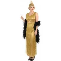 JADEO Kostüm Charleston-Kleid 20er-Kostüm gold